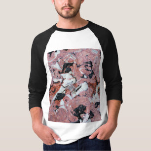 Camiseta Red and Black Brecciated Marble Stone Texture with