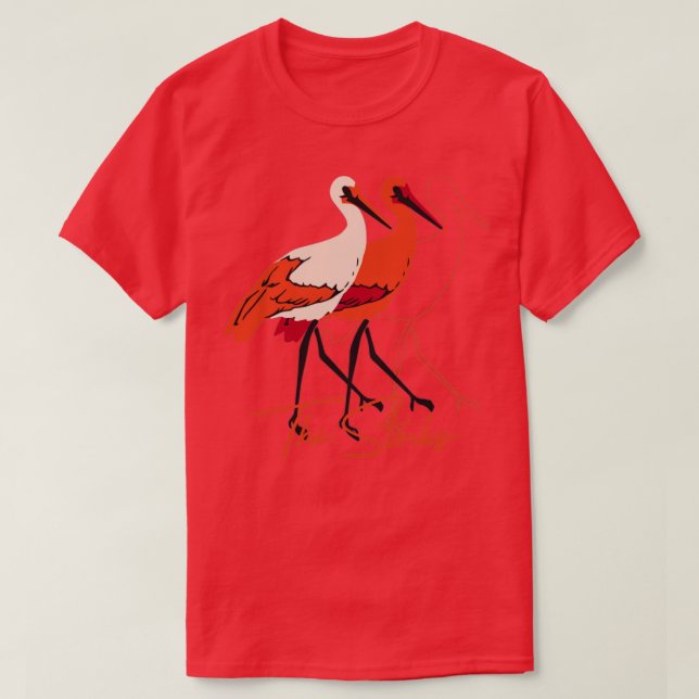Camiseta Red and White As Aves De Caça (Frente do Design)