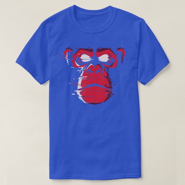 Camiseta Red Angry Gorilla Ape Monkey Chimp (Frente do Design)