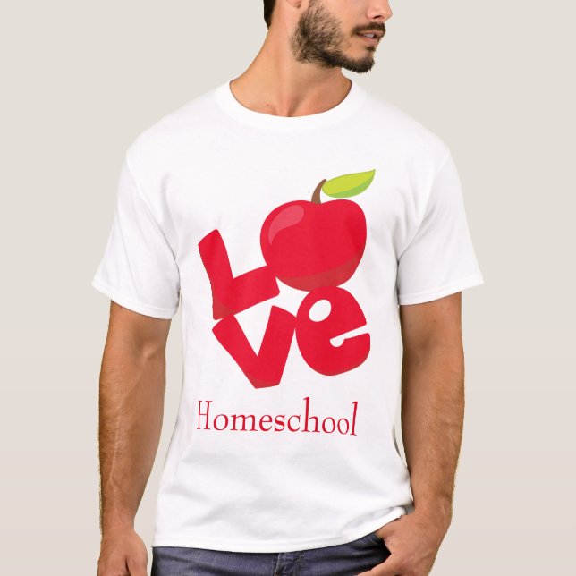 Camiseta Red Apple Love Homeschool (Frente)