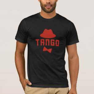 Camiseta Red Argentgo Tango Fedora Hat e Bowtie