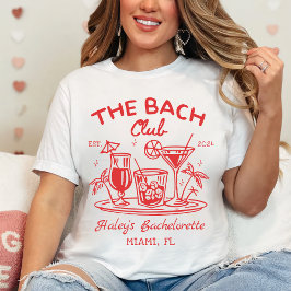 Camiseta Red Bach Club Cocktail Beach Bachelorette