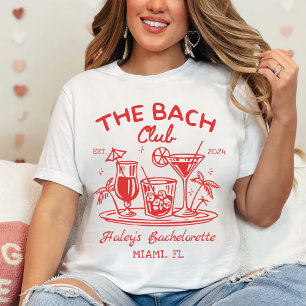 Camiseta Red Bach Club Cocktail Beach Bachelorette