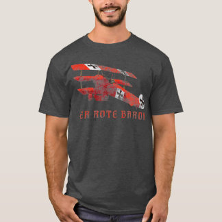 Camiseta Red Baron Triplane  Gift Distressed Effect