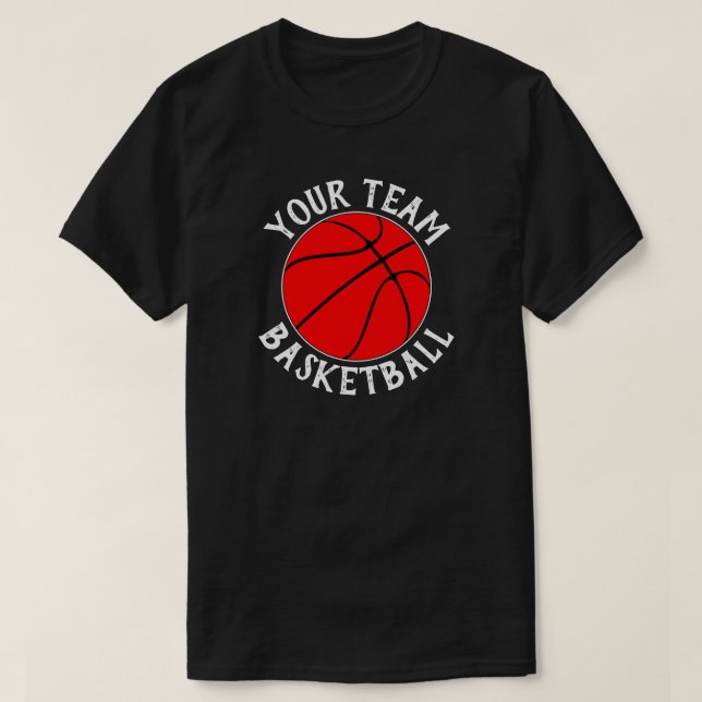 Camiseta Red Basball Team, Player Name e Jersey Number (Frente do Design)