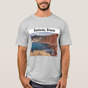 Camiseta Red Beach, Santorini, Grécia