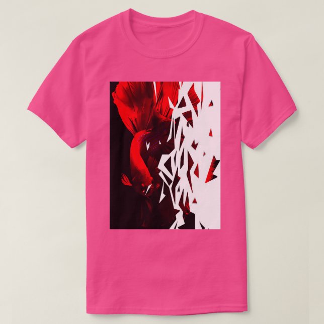 Camiseta Red Betta Fish 1 (Frente do Design)