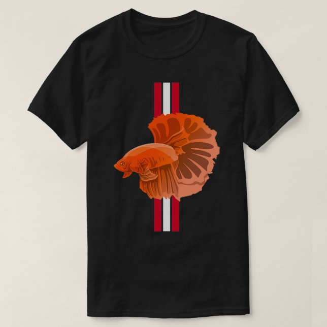 Camiseta Red Betta Fish Classic TSirt (Frente do Design)