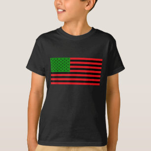 Camiseta Red Black Green Pan African American Flag - Junete