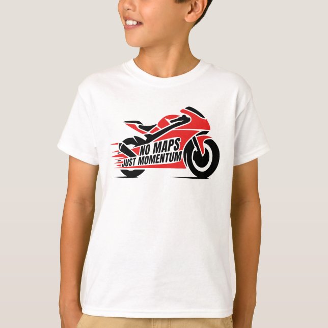 Camiseta Red Black Sport Motorcycle  (Frente)