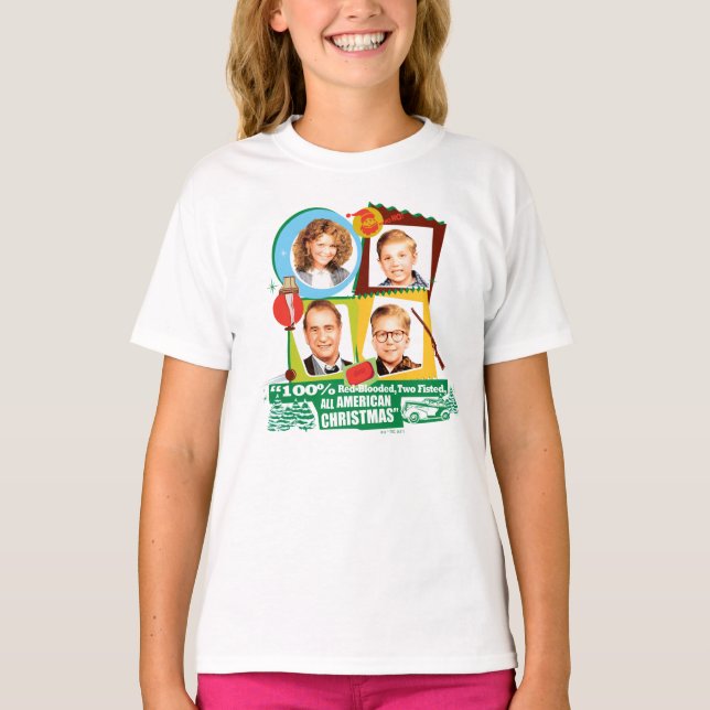 Camiseta Red Blooded, Dois Fistos, Todo Natal Americano (Frente)