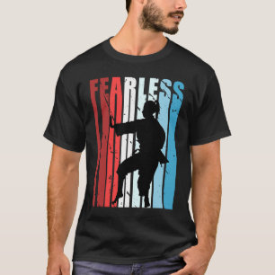 Camiseta Red Blue White Karate Fierce Girls Aniversário Com