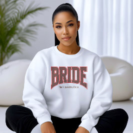 Camiseta Red + Brown Faux Glitter Varsity BRIDE