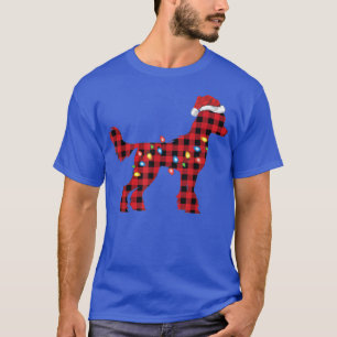 Camiseta Red Buffalo Plaid Santa Chinese Crested Dog Christ