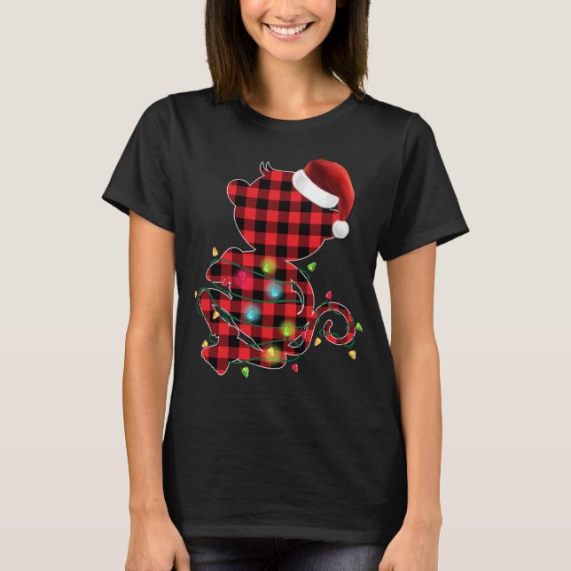 Camiseta Red Buffalo Xadrez Macaco Noite das Árvores de Nat (Frente)