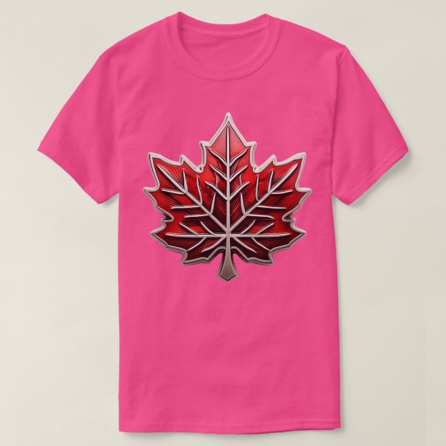 Camiseta Red Canadian Maple Leaf (Frente do Design)