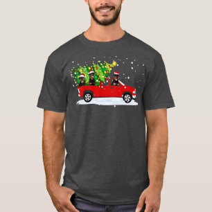 Camiseta Red Car Truck Árvore de Natal Feliz Rottw de Natal