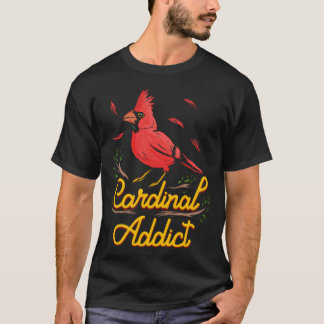 Camiseta Red Cardinal Bird Addict Birdwatcher Bird engraçad