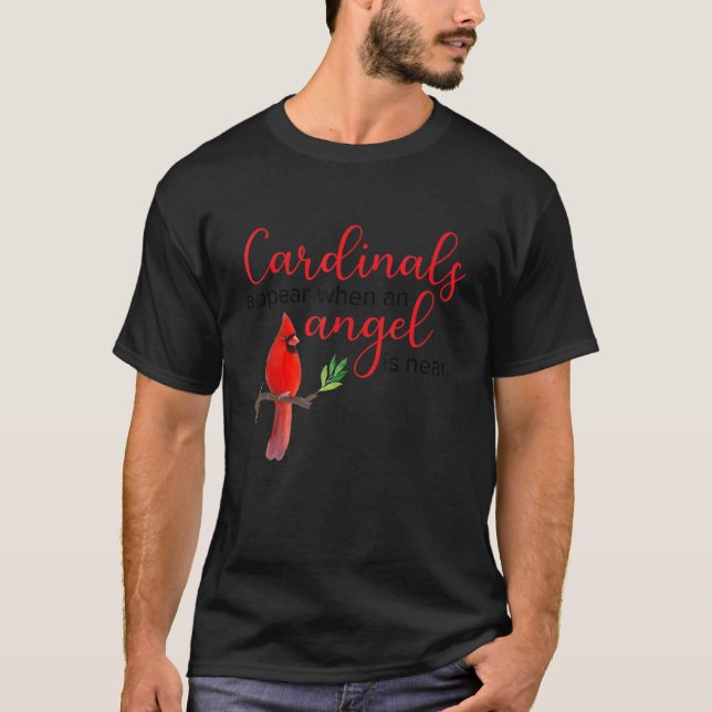 Camiseta Red Cardinal Bird Angel Memorial Design (Frente)