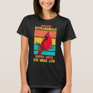 Camiseta Red Cardinal Birds Biólogo Songbird Garden Ornit
