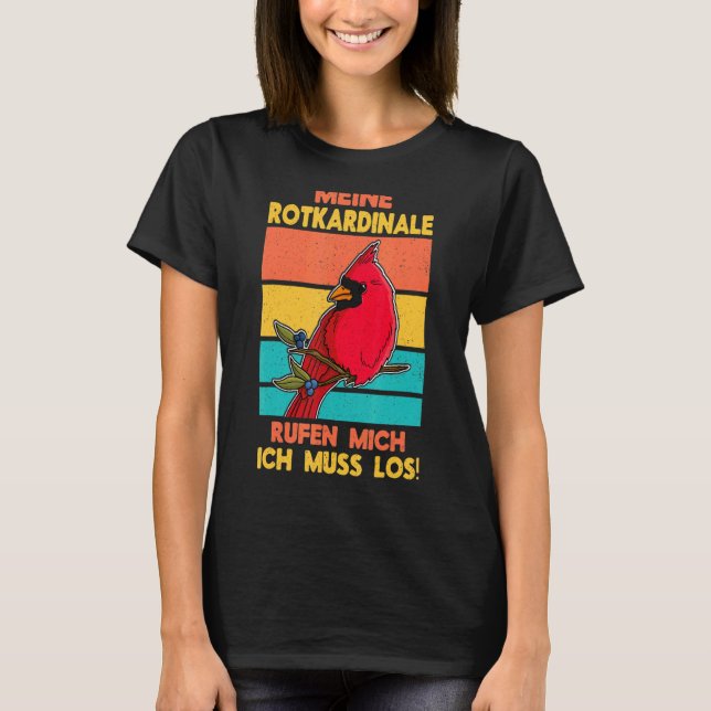 Camiseta Red Cardinal Birds Biólogo Songbird Garden Ornit (Frente)
