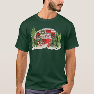 Camiseta Red Christmas Camper Christmas Trees Camping Xmas 