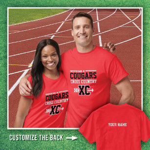 Camiseta Red Creekside Park JH Cougars Cross Country