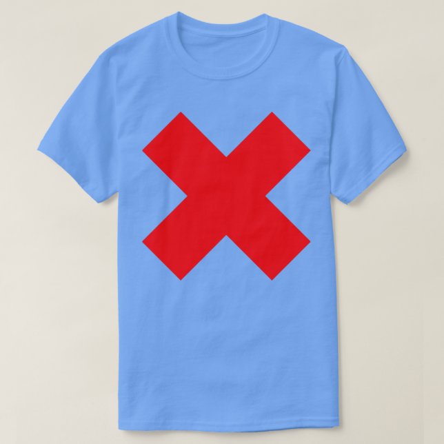 CAMISETA RED CROSS ON BLACK (Frente do Design)