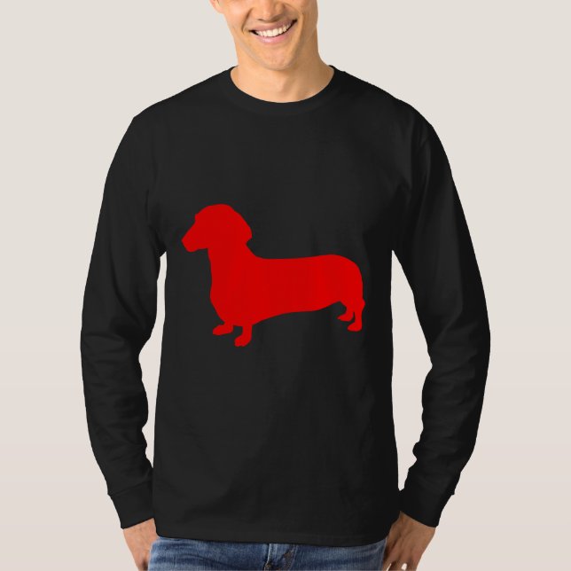 Camiseta Red Dachshund Silhouette (Frente)