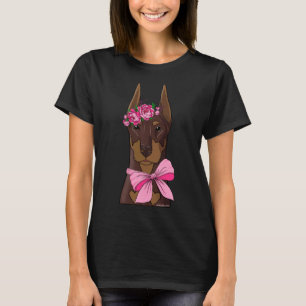 Camiseta Red Doberman Flower Girl