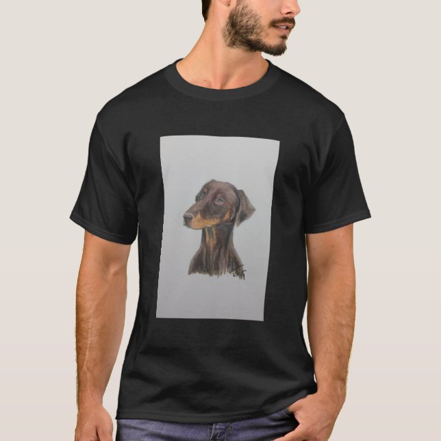 Camiseta Red Doberman Natural Ears Scoop (Frente)