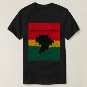 Camiseta Red Dourada Green Africa Artisan Crochet Impressã