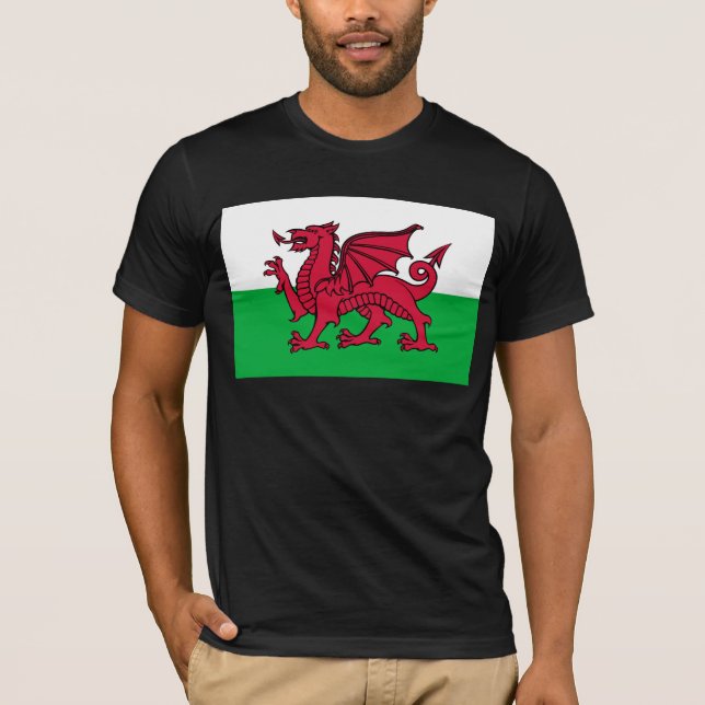 Camiseta Red Dragon Celtic Flag & Welsh (Frente)