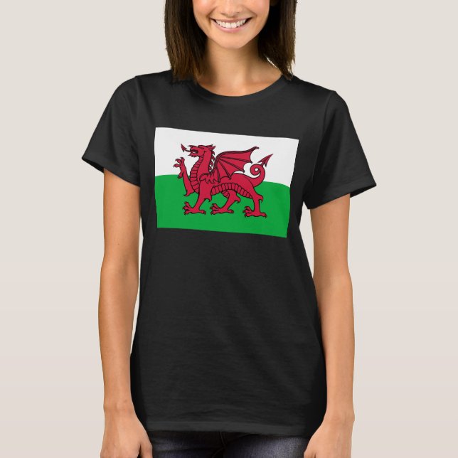 Camiseta Red Dragon Celtic Flag & Welsh (Frente)