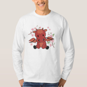 Camiseta Red Dragon Sweet Animal For Kawaii Fantasy