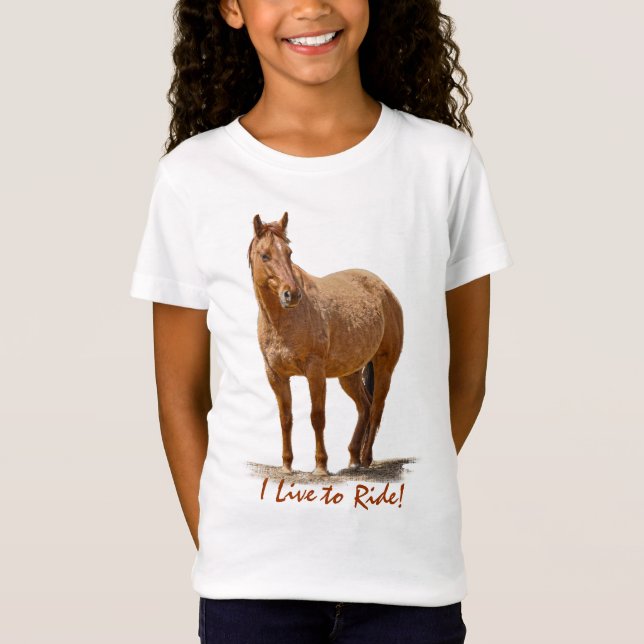 Camiseta Red Dun Horse, animal equino do amante dos cavalos (Frente)