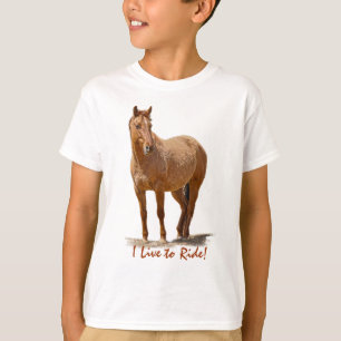Camiseta Red Dun Horse, animal equino do amante dos cavalos