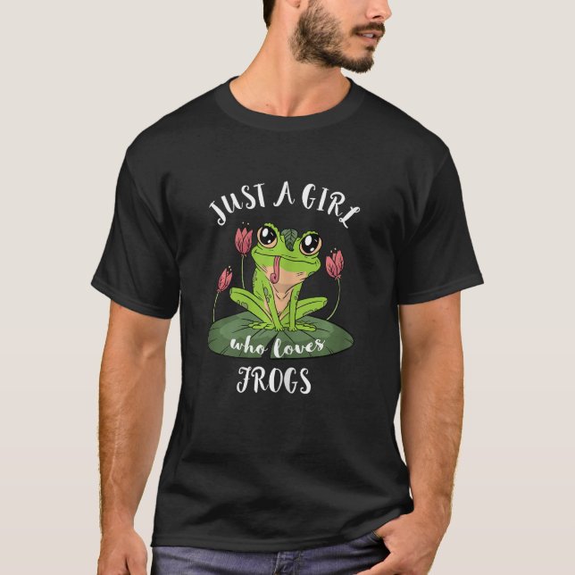 Camiseta Red Eyed Tree Frog Just A Girl Who Love Rainforest (Frente)