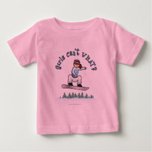 Camiseta Red Female Snowboarder