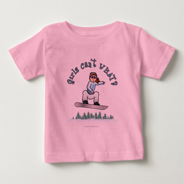 Camiseta Red Female Snowboarder (Frente)