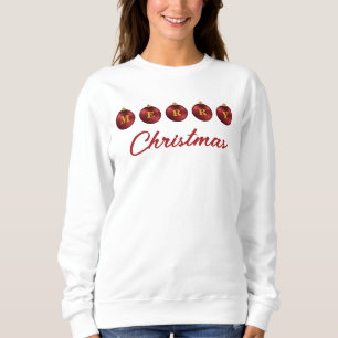 Camiseta Red FesNatal Baubles Feliz Texto de Natal