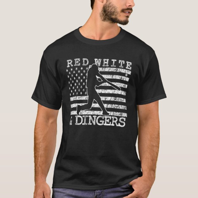 Camiseta Red Flag Americano White e Dings Baseball Softb (Frente)