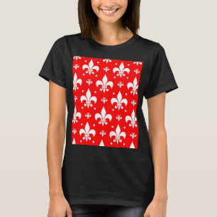 Camiseta Red Fleur-de-lis Design