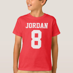Camiseta Red Football Jersey - Festa de aniversário do tem