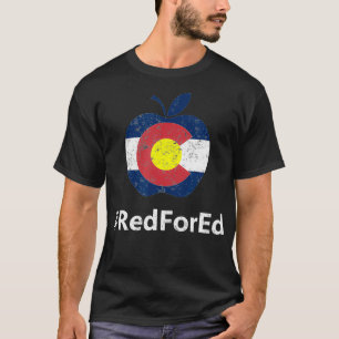 Camiseta Red For Ed Colorado Teachê de Protesto