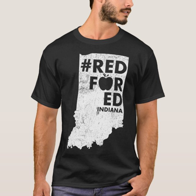 Camiseta Red For Ed  Indiana State Teacher RedforEd _1  (Frente)