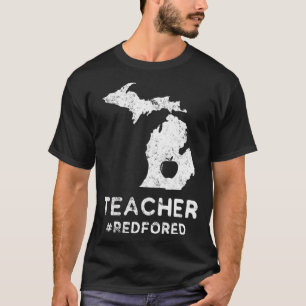 Camiseta Red For Ed Michigan Teacher Public Education 