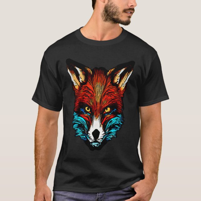 Camiseta Red fox forest animal wild predator artwork (Frente)