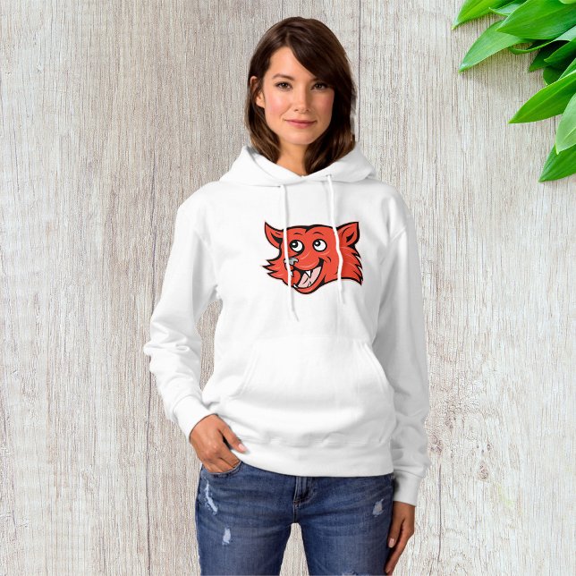Camiseta Red Fox Head Womens Hoodie (Criador carregado)