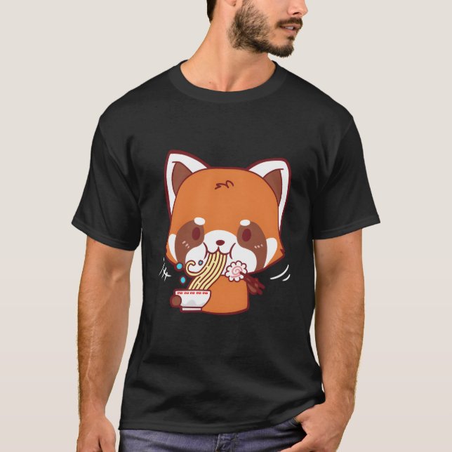Camiseta Red Fox Japan Ramen Noodles Gift (Frente)
